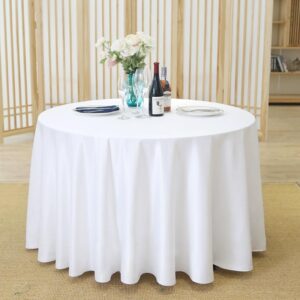 Tovaglia rotonda classica bianca 300cm (per tavolo 160-180-200cm)
