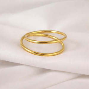 Anello portatovagliolo. Spirale dorata