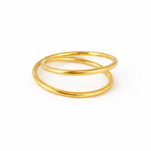 Anello portatovagliolo. Spirale dorata