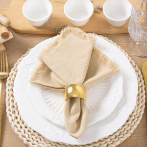 Tovagliolo di stoffa morbido 30*30cm. Beige