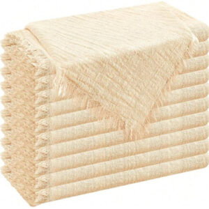 Tovagliolo di stoffa morbido 30*30cm. Beige