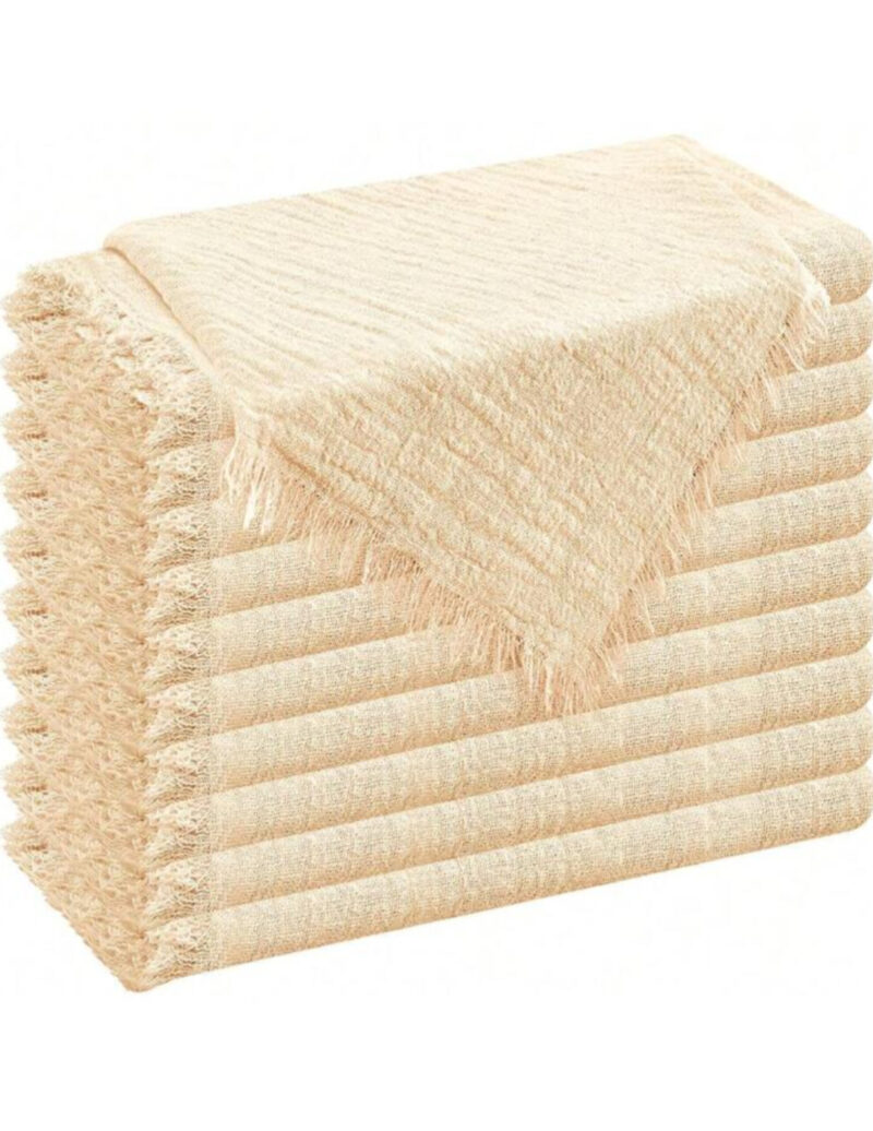 Tovagliolo di stoffa morbido 30*30cm. Beige