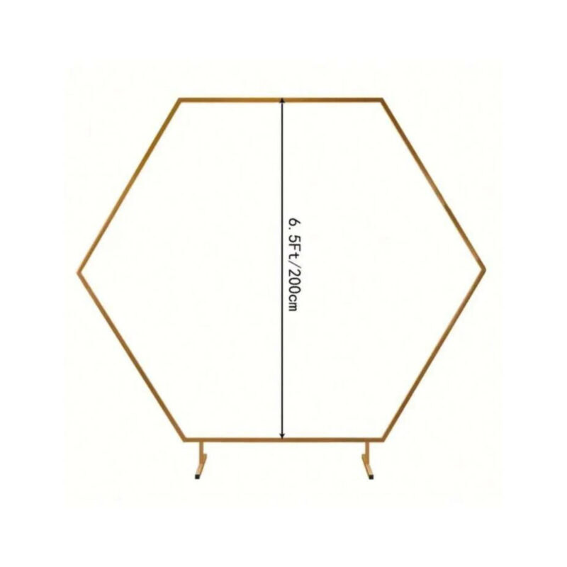 Arco esagonale in metallo h 220cm