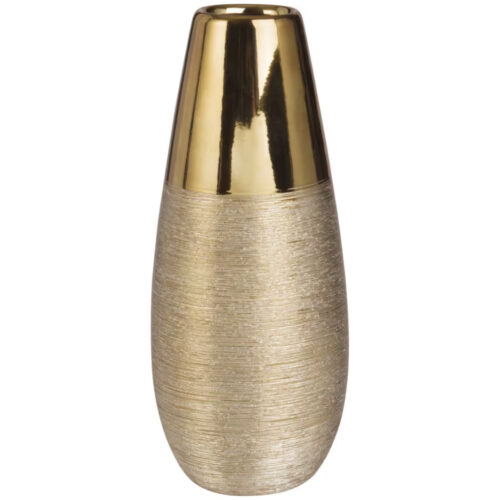Vaso in ceramica dorato h 28cm