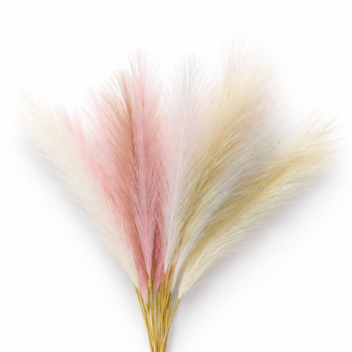 Pampas artificiale di colore bianco/rosa/beige