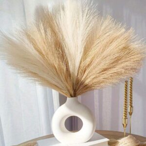 Pampas artificiale di colore bianco/rosa/beige