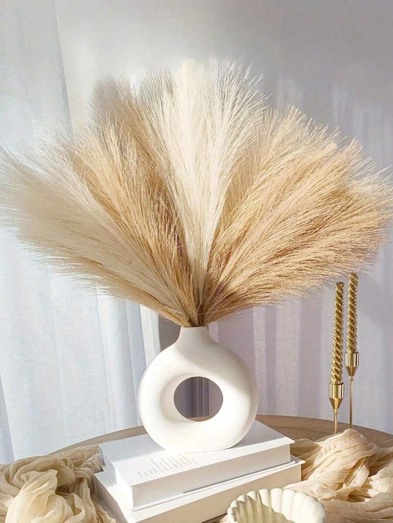 Pampas artificiale di colore bianco/rosa/beige