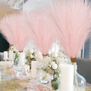 Pampas artificiale di colore bianco/rosa/beige