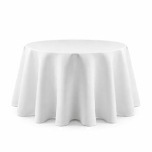 Tovaglia rotonda classica bianca 300cm (per tavolo 160-180-200cm)