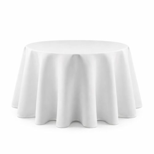 Tovaglia rotonda classica bianca 300cm (per tavolo 160-180-200cm)