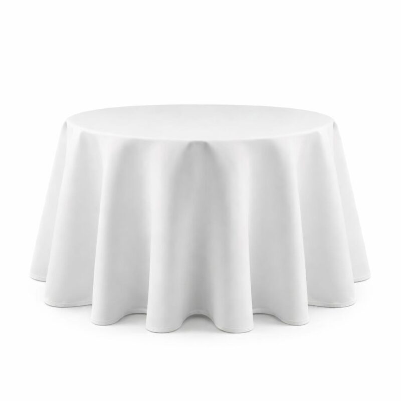 Tovaglia rotonda classica bianca 300cm (per tavolo 160-180-200cm)