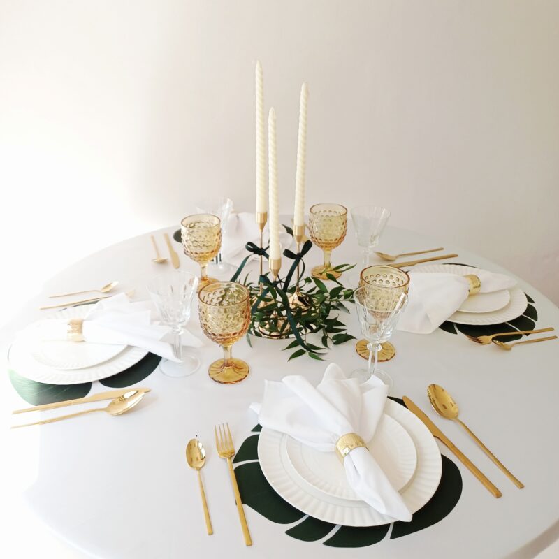 Decorazione sottopiatto. Foglia Tropicale 35cm