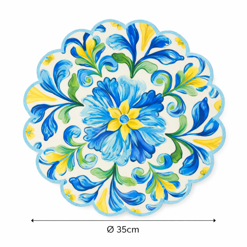 Decorazione sottopiatto. Fiori siciliani 35cm