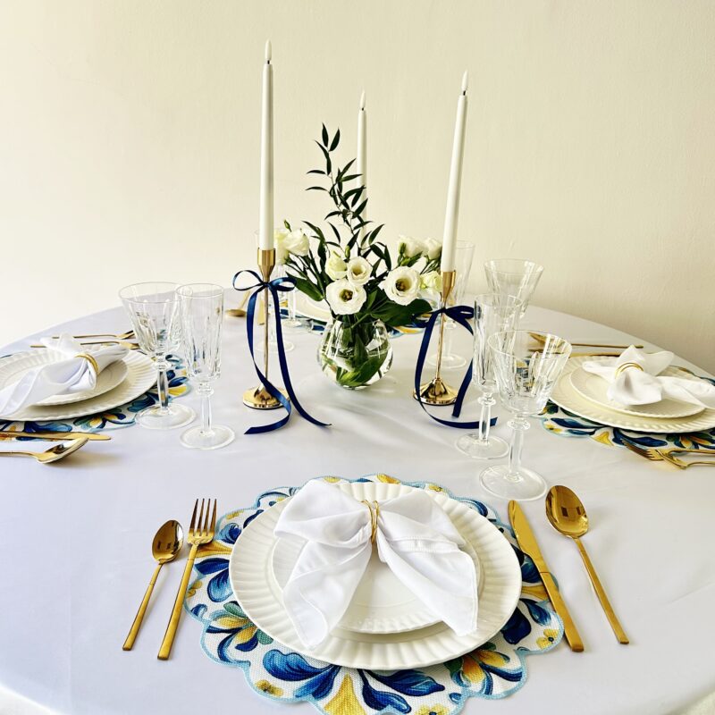 Decorazione sottopiatto. Fiori siciliani 35cm