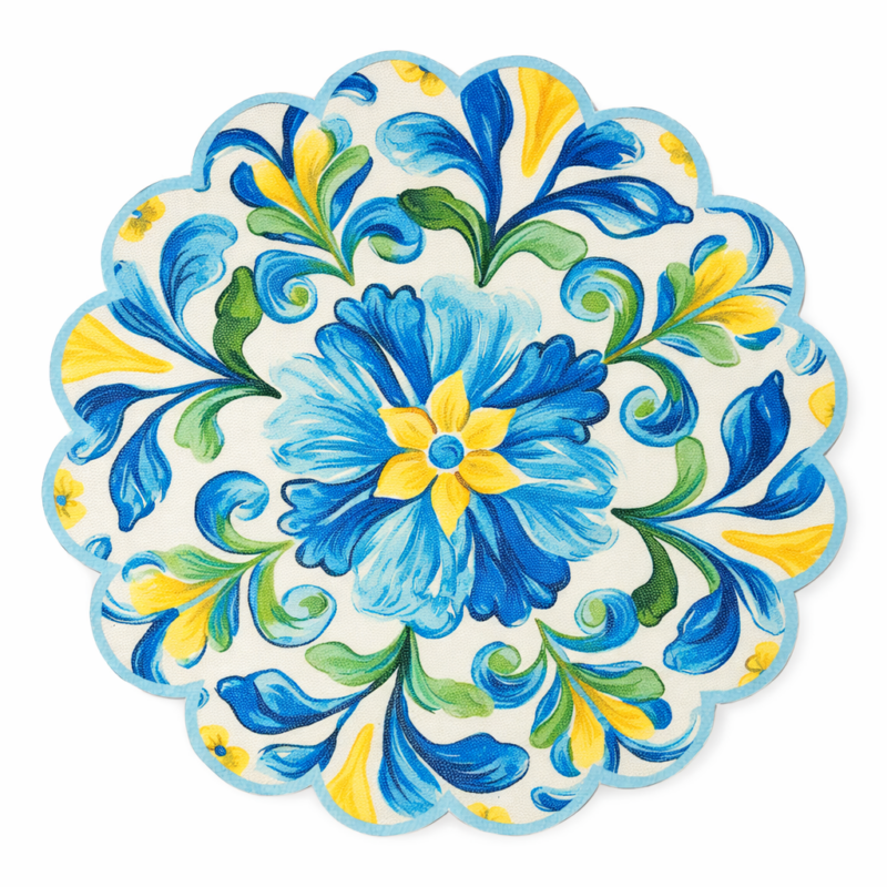 Decorazione sottopiatto. Fiori siciliani 35cm