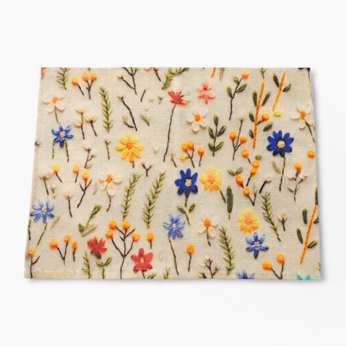 Decorazione sottopiatto. Lino con I fiori 30*45cm