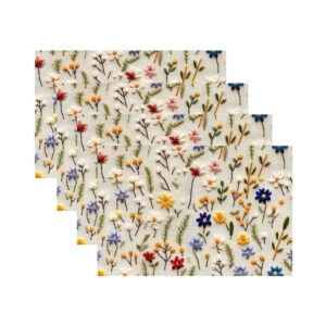 Decorazione sottopiatto. Lino con I fiori 30*45cm