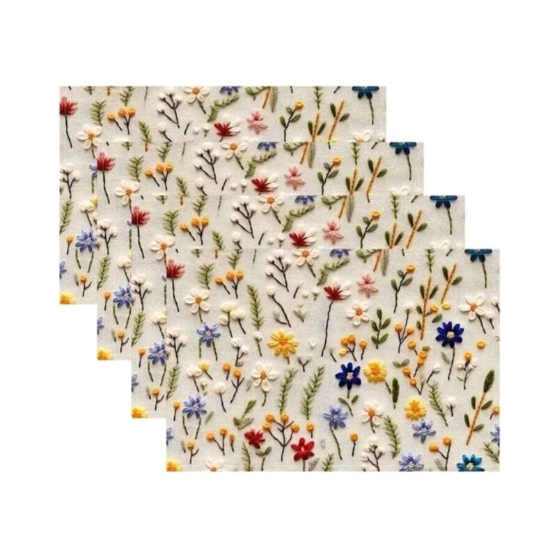 Decorazione sottopiatto. Lino con I fiori 30*45cm