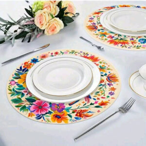 Decorazione sottopiatto. Fiori multicolori 37cm