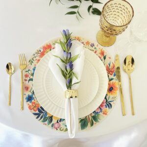 Decorazione sottopiatto. Fiori multicolori 37cm