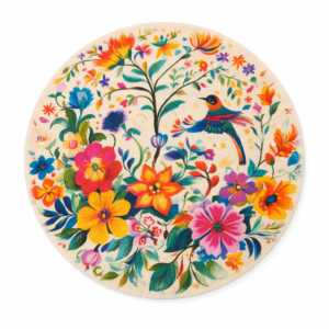 Decorazione sottopiatto. Fiori multicolori 37cm