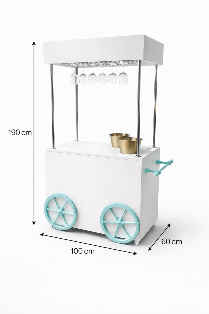 Carello self bar / candy bar per eventi 190*100*60cm