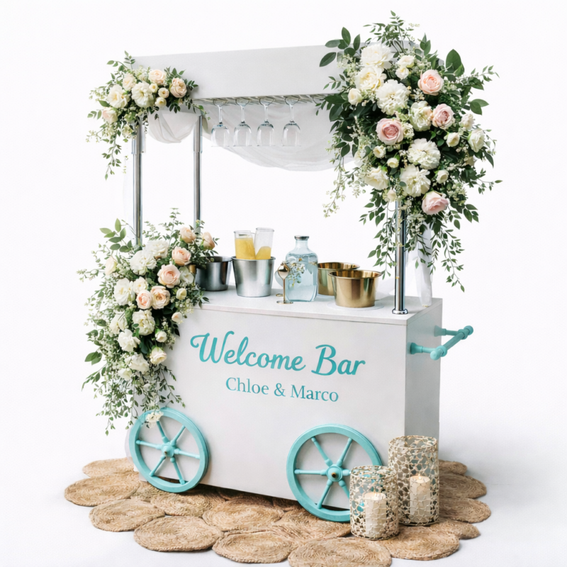 Carello self bar / candy bar per eventi 190*100*60cm