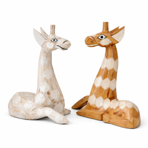 Decorazione 2 giraffe h 40cm