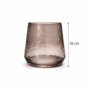 Vaso in vetro grigio grande h 18cm