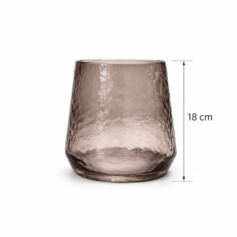 Vaso in vetro grigio grande h 18cm