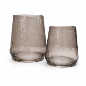 Vaso in vetro grigio grande h 18cm
