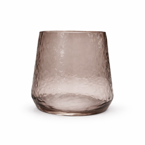 Vaso in vetro grigio piccolo h 15cm