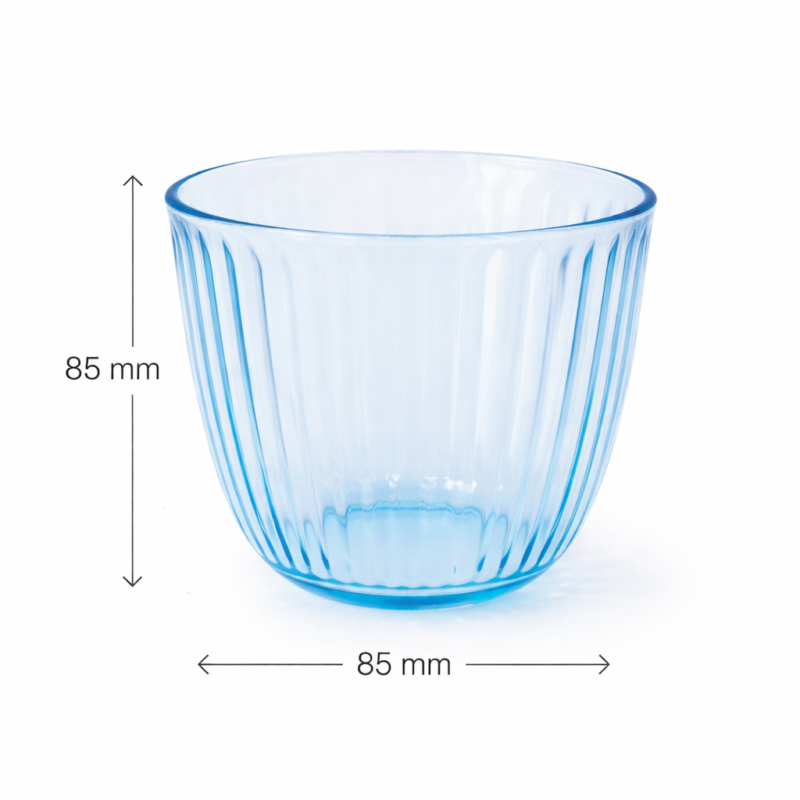Bicchieri acqua colorati. Azzurro