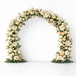 Arco di fiori per la cerimonia rotondo h 200cm. Aivorio