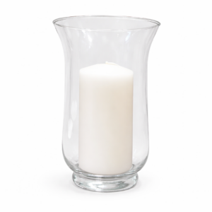 Vaso per candele in vetro h 25cm