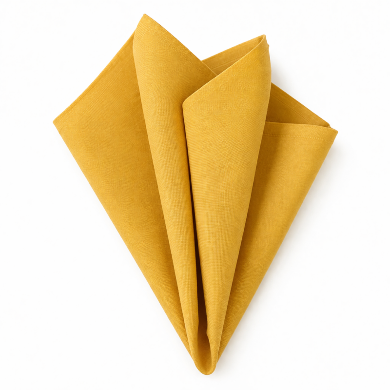 Tovagliolo di stoffa cottone 45*45cm. Giallo senape