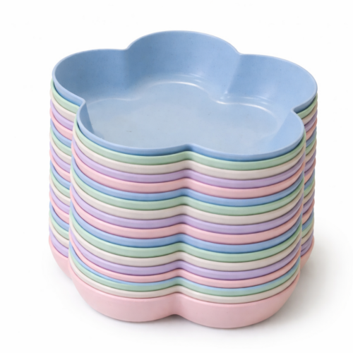 Kit multicolori. Piattini di plastica resistente. 20 pezzi