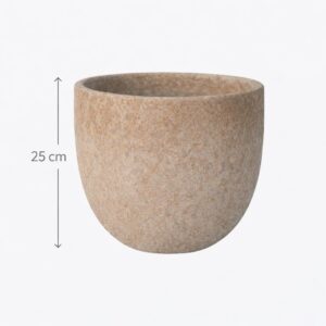 Vaso ceramica grigio h 25cm